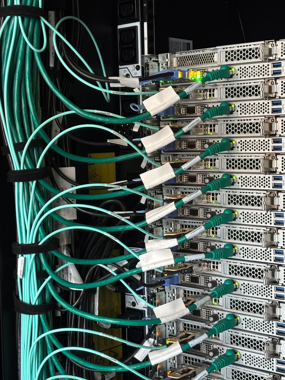 InfiniBand 케이블 다발 사진