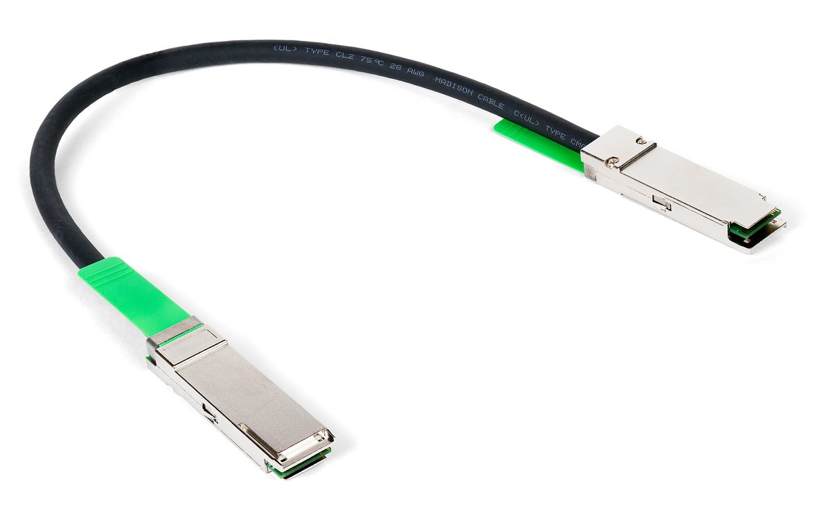 QSFP+ 구리 트윈액스 케이블 실물 사진